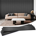 Acoustic Wood Slat Panels 2 Pack 106" x 12.6",Black