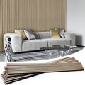 Acoustic Wood Slat Panels 2 Pack 106" x 12.6",Oak
