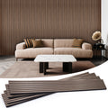 Acoustic Wood Slat Panels 2 Pack 106" x 12.6",Walnut