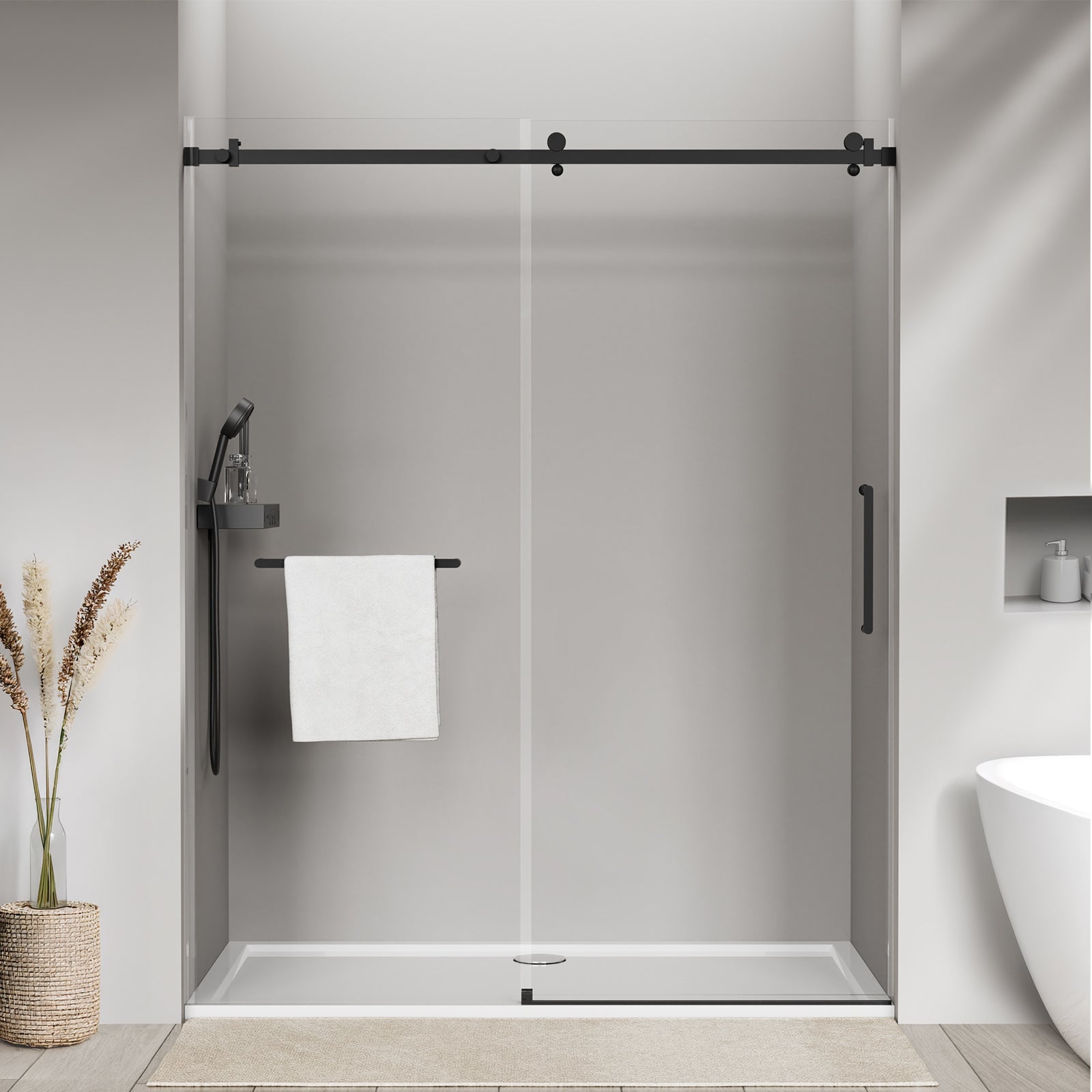 Frameless Shower Door - Square Tube