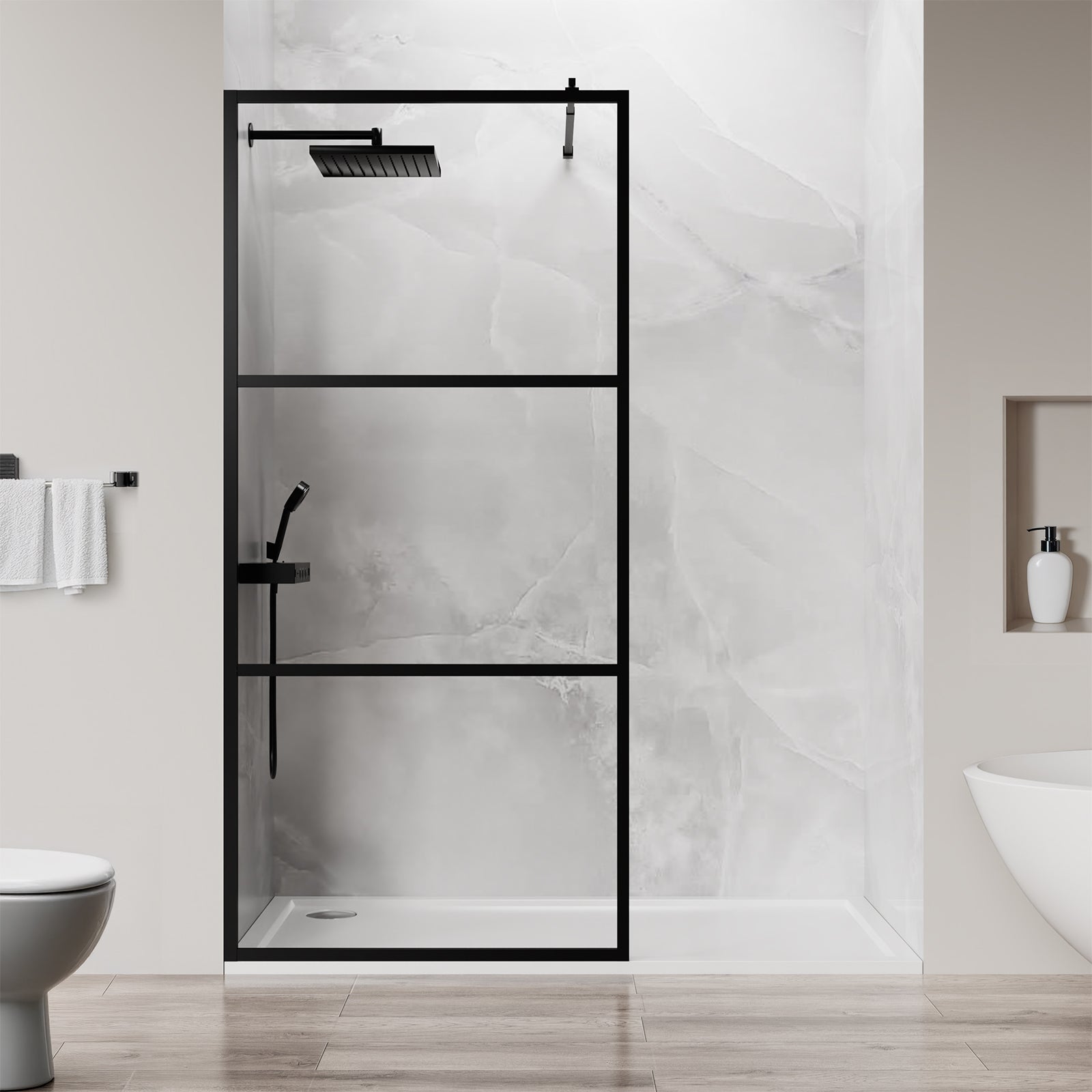 walk - in shower door