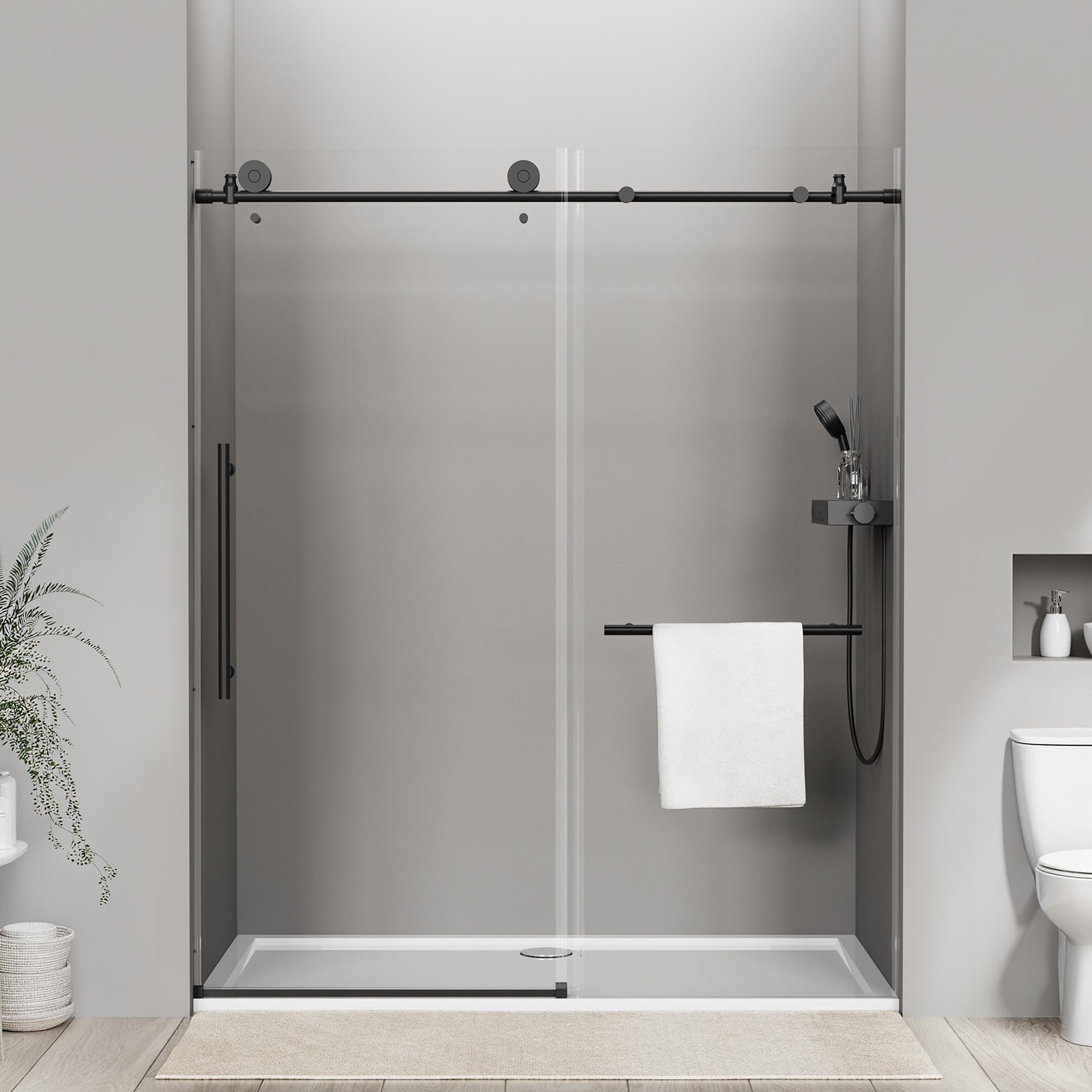 Frameless Shower Door - Round Tube