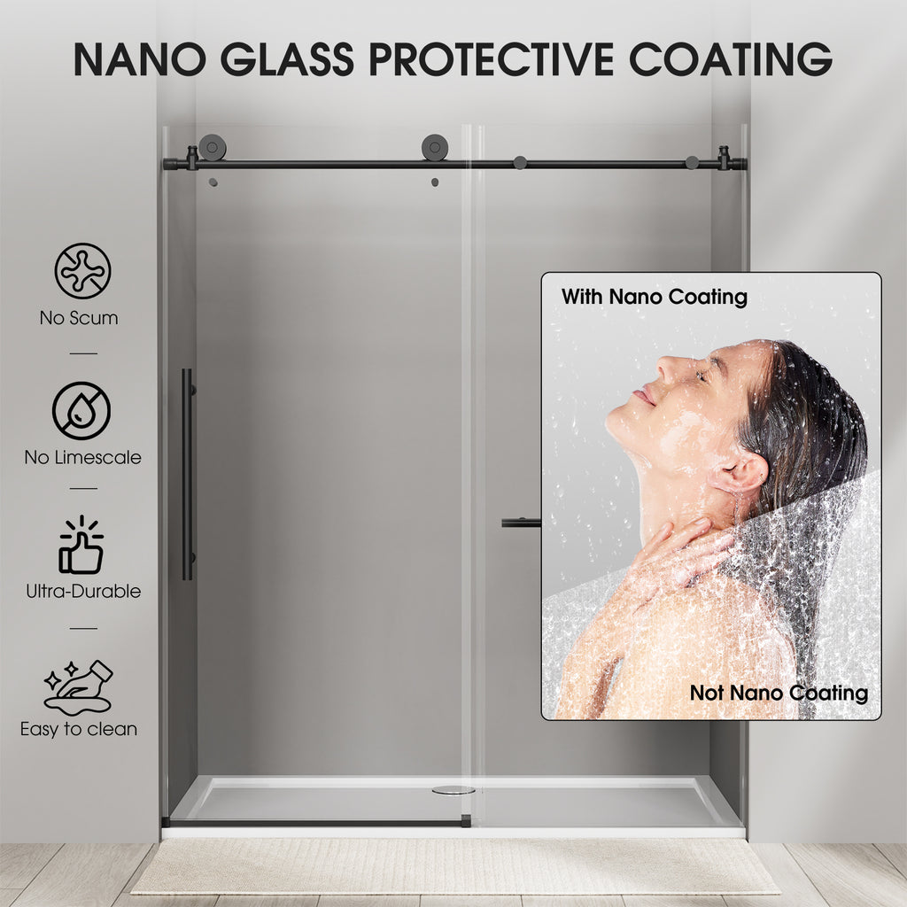 Frameless Shower Door - Round Tube