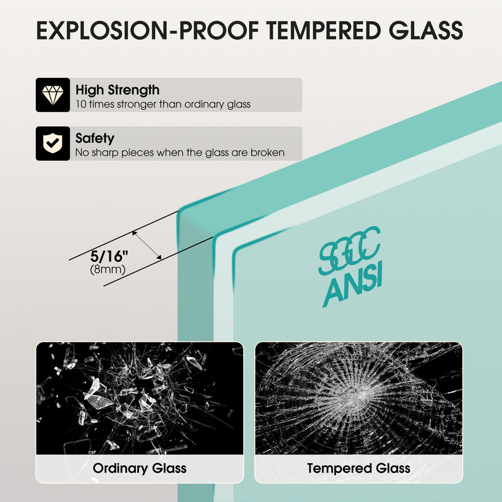 Frameless Shower Door - Round Tube