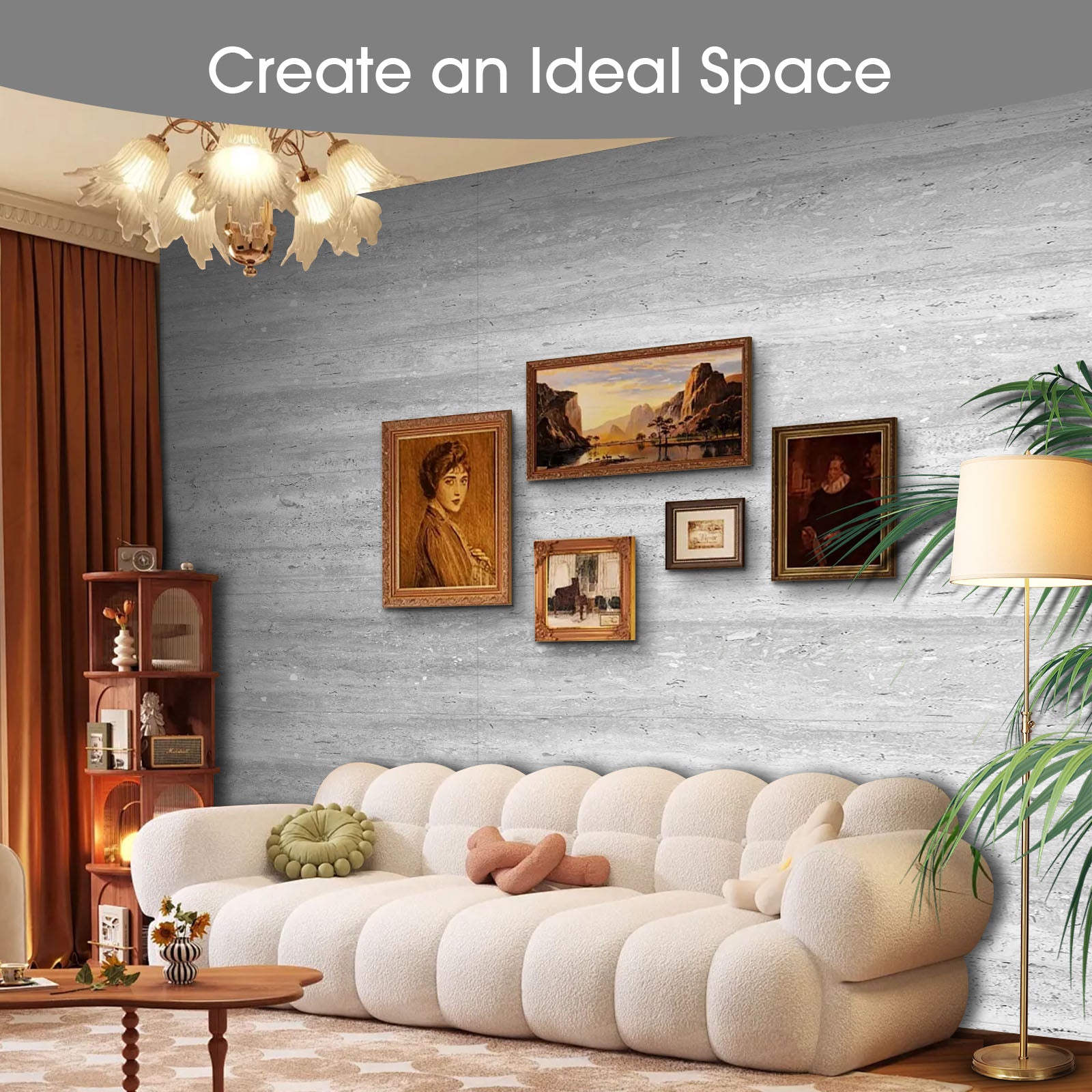 Natural Flexible Soft Stone Wall Panel, 20-Pack- Gray