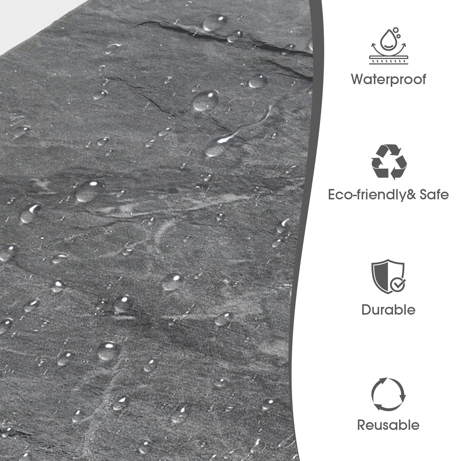 Natural Flexible Soft Stone Wall Panel, 20-Pack- Black