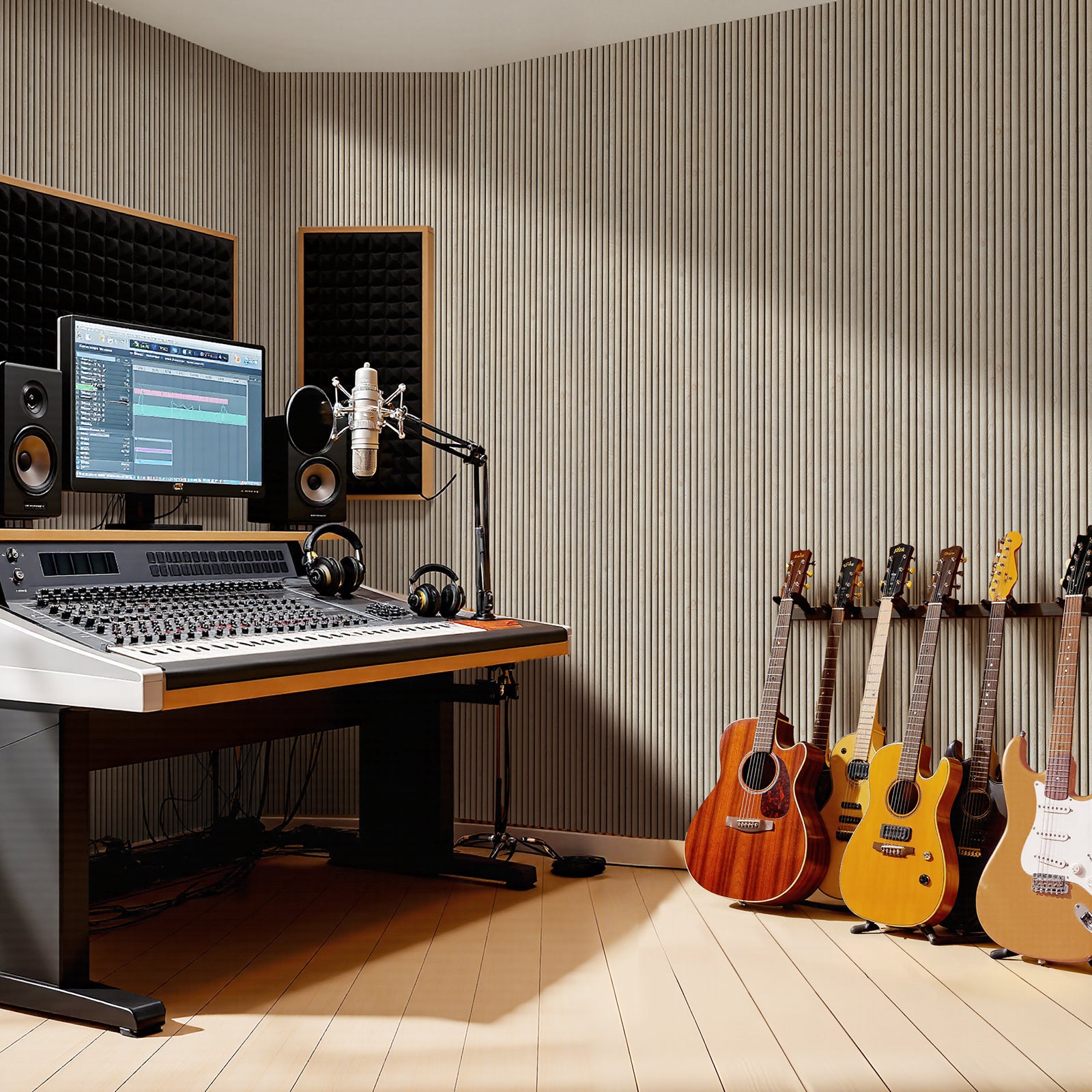 PS Wall Panels for Interior Wall Decor, 20-Pack 78.74×11.81 in.,-White Oak